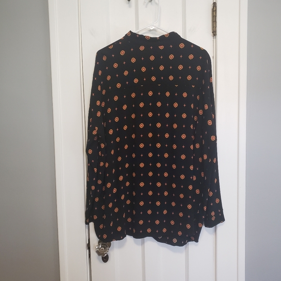 Intimately Free People Oversized Paisley Button Down Tunic Shirt - Picture 3 of 7